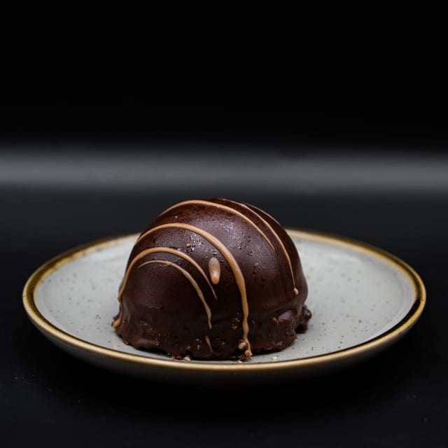 Chocolate Brulee Mousse Cake.